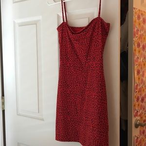 Red leopard bodycon